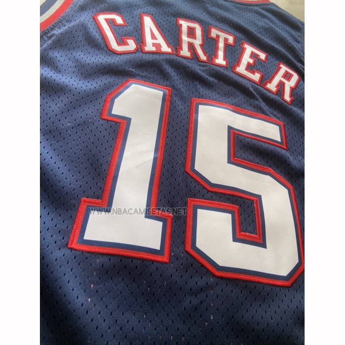 Camiseta Toronto Raptors Vince Carter NO 15 Mitchell & Ness 2006-07 Azul